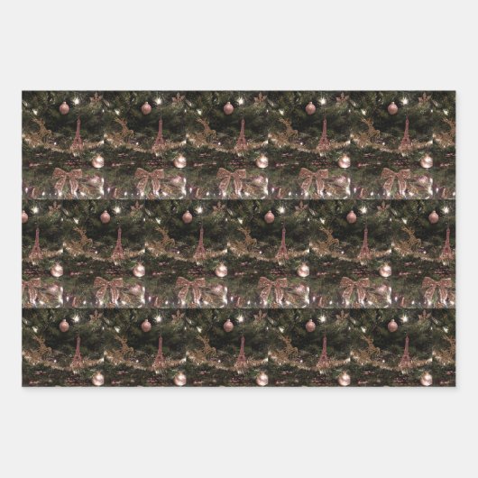 Evergreen & Ornaments Weihnachtswrapping Paper Geschenkpapier Set (Vorderseite 2)