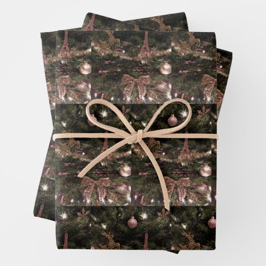 Evergreen & Ornaments Weihnachtswrapping Paper Geschenkpapier Set (Beispiel)