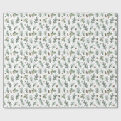 Evergreen Pine Branches und Pinecone Weihnachten Geschenkpapier (Flach)