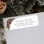 Evergreen Pine Christmas Wedding Rücksendeadresse