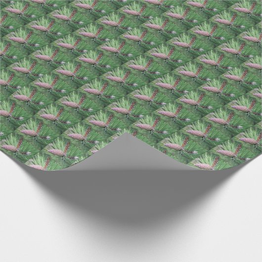 Evergreen Pine Cone Pattern Holiday Geschenkpapier (Ecke)