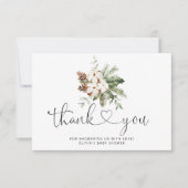 Evergreen Pine cons Baby Dusche Dankeschön Karte (Vorderseite)