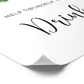 Evergreen pine tree Drinks Poster (Ecke)