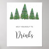 Evergreen pine tree Drinks Poster (Vorne)