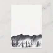 Evergreen Pine Tree Mountains Einfache Hochzeit Begleitkarte (Rückseite)