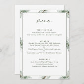 Evergreen Pine Tree Weihnachten Menükarte (Vorne/Hinten)