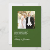 Evergreen Pine und Holly Winter Wedding Dankeskarte (Rückseite)