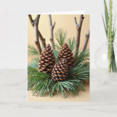 Evergreen Pinecone Card Karte (Vorderseite)