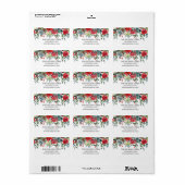 Evergreen Pinecone Floral Christmas Adresse Adressaufkleber (Vorne)