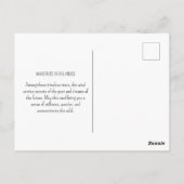 Evergreen Pines Vintage Naturwaldlandschaft Postkarte (Rückseite)