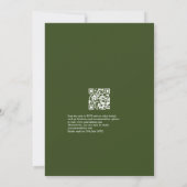 Evergreen Pines Winter Wonderland Wedding QR Code Einladung (Rückseite)