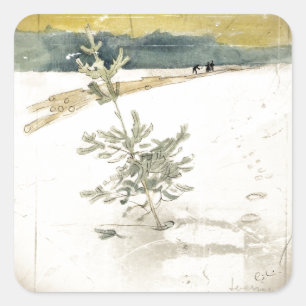 Evergreen Quadratischer Aufkleber