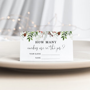 Evergreen rät wie viele Bonbons Begleitkarte