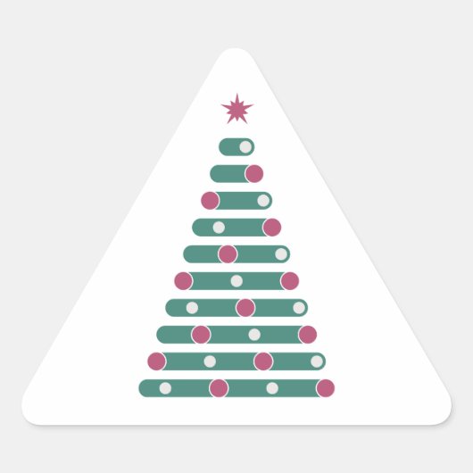 Evergreen Rhythm Dreieckiger Aufkleber (Vorderseite)