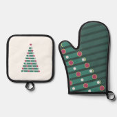 Evergreen Rhythm Ofenhandschuh & Topflappen-Set (Vorderseite)