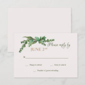 Evergreen RSVP Karten (Vorne/Hinten)