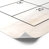 Evergreen schätze den Fälligkeitskalender Poster (Ecke)