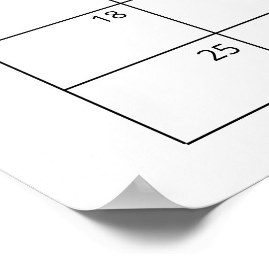 Evergreen schätze den Fälligkeitskalender Poster (Ecke)