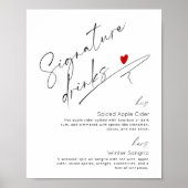 Evergreen Signature trinkt Winterhochzeit Poster (Vorne)