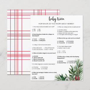 Evergreen Snow Baby Trivia Baby Showspiel