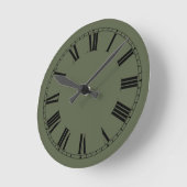 Evergreen Solid Color Runde Wanduhr (Winkel)