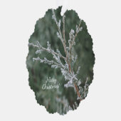 Evergreen Sparkling Frost Frost Frohe Weihnachten Ornament Karte (Rechts)