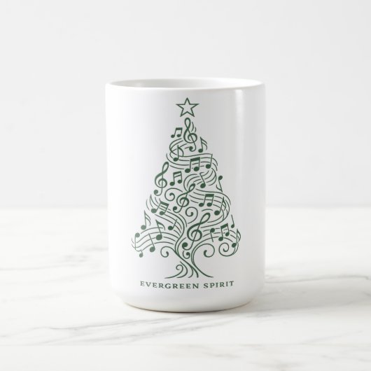 "Evergreen Spirit - Musical Christmas Tree Design" Kaffeetasse (Mittel)