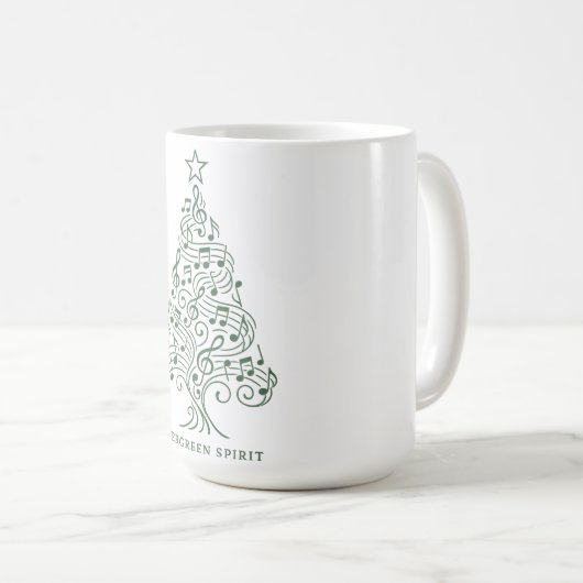 "Evergreen Spirit - Musical Christmas Tree Design" Kaffeetasse (VorderseiteRechts)