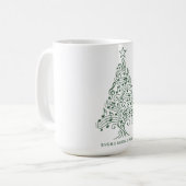 "Evergreen Spirit - Musical Christmas Tree Design" Kaffeetasse (Vorderseite Links)
