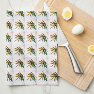 Evergreen Sprig mit Beries Muster 2, Handtücher