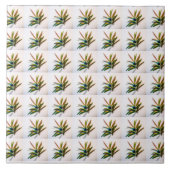 Evergreen Sprig mit Beries Muster Keramik Tile Fliese (Vorderseite)