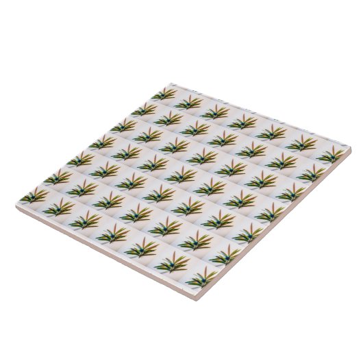 Evergreen Sprig mit Beries Muster Keramik Tile Fliese (Seite)