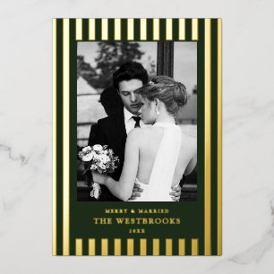 Evergreen Streifen Folien Feiertagskarte