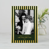 Evergreen Streifen Folien Feiertagskarte (Stehend vorne)