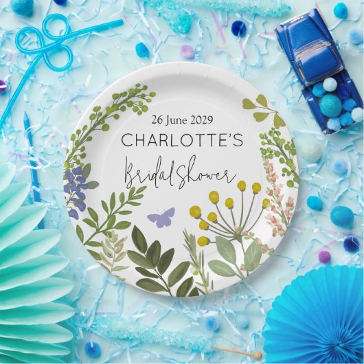 Evergreen Summer Garden Brautparty Pappteller (Party)