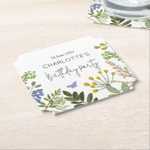 Evergreen Summer Garden Geburtstagsparty Untersetzer