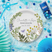 Evergreen Summer Garden Wedding Pappteller (Party)