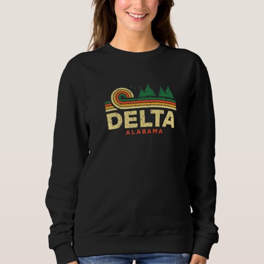 Evergreen Sunset Delta Forest Alabama Wald Natur Sweatshirt (Vorderseite)