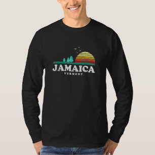 Evergreen Sunset Jamaica Forest Vermont Woods Camp T-Shirt