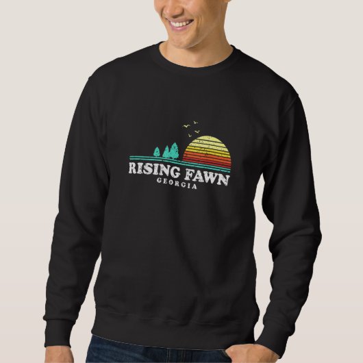 Evergreen Sunset steigender Faenwald Georgien Wald Sweatshirt (Vorderseite)