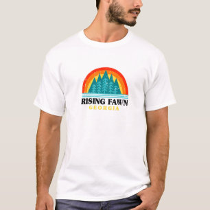 Evergreen Sunset steigender Faenwald Georgien Wald T-Shirt