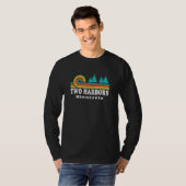 Evergreen Sunset Two Harbors Forest Minnesota Wood T-Shirt (Vorne ganz)