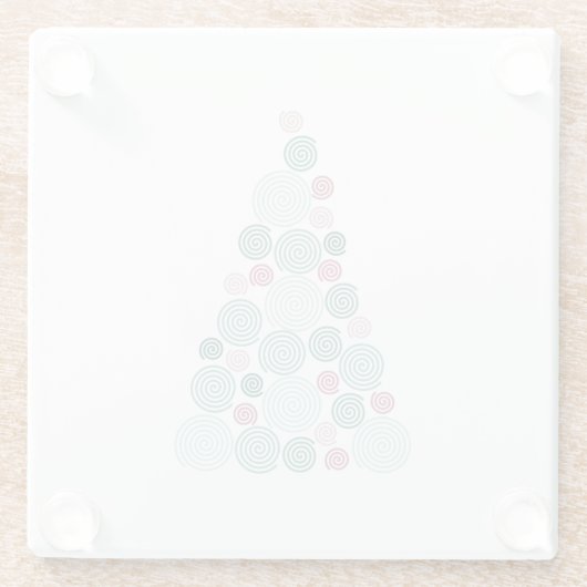 Evergreen Swirl Glasuntersetzer (Rückseite)