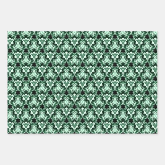 Evergreen Swirl mit Solids Geschenkpapier Set (Vorderseite)