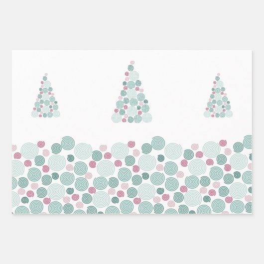 Evergreen Swirl (Pattern) Geschenkpapier Set (Vorderseite 3)
