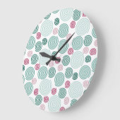 Evergreen Swirl (Pattern) Große Wanduhr (Winkel)