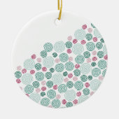 Evergreen Swirl - (Pattern) Keramik Ornament (Vorne)