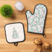 Evergreen Swirl (Pattern) Ofenhandschuh & Topflappen-Set (Oben Unten)