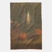 Evergreen Table – Candlelight and Calm Geschirrtuch (Vertikal)