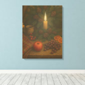 Evergreen Table – Candlelight and Calm Leinwanddruck (Insitu (Holzboden))